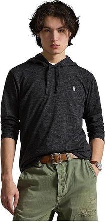 Polo Ralph Lauren Jersey Hooded T-Shirt Mens Clothing Black Marl Heather : 2XL, Cotton