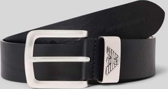 Emporio Armani G&uuml;rtel aus echtem Rindsleder mit Dornschlie&szlig;e in Black, Gr&ouml;&szlig;e 100