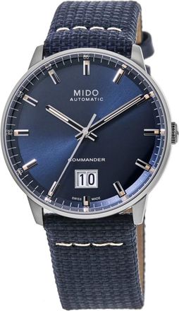 Mido Commander Big Date Automatic Blue Dial Fabric Strap Mens Watch M021.626.17.041.00