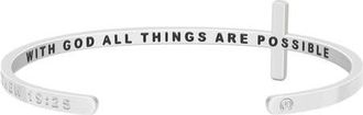 Mantra The Cross Bracelet in Matthew 19:26 - Silver at Nordstrom