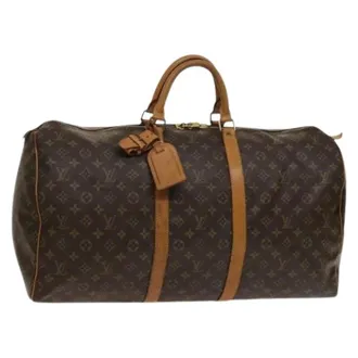 Louis Vuitton Pre-owned Weekend Bags, female, Brown, Size: ONE SIZE Pre-owned Keepall 55 Boston Bag