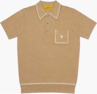 Gabicci Vintage 1973 Mens Gabicci Vintage Alexander Polo Shirt Sandstone - Cream - Size: 42