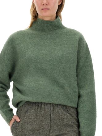 Alysi Alpaca-Blend Turtleneck Sweater - Green
