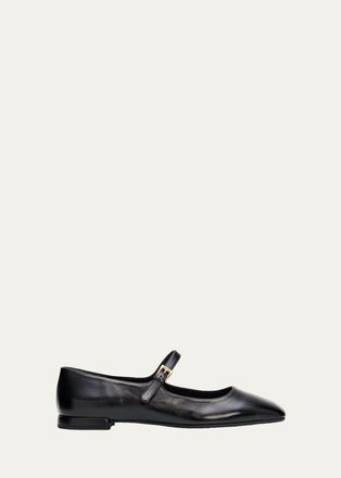 Prada Leather Mary Jane Ballerina Flats