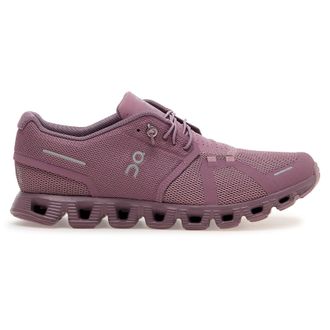 On Cloud 5 Synthetic Textile Womens Comfort Trainers - Fig Quartz - Size:UK 6.5