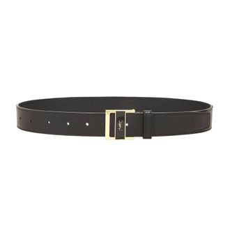 Saint Laurent Womens Gio Belt In Box Leather, Size 80
