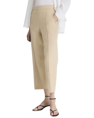 Vince Mid Rise Tapered Pull On Linen-Blend Pant
