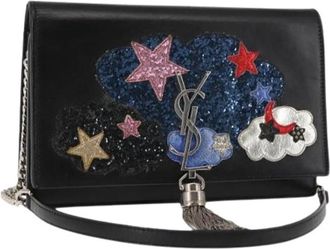 Saint Laurent Pre-owned Leren Schoudertas - Dames - Vintage Schoudertas - Zwart - ONE Size - Leer - Vintage