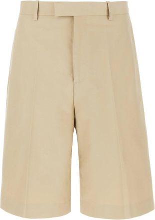 Ferragamo Bermuda Lange Shorts - Heren - Korte Broeken - Beige - L - Katoen - Korte Broeken
