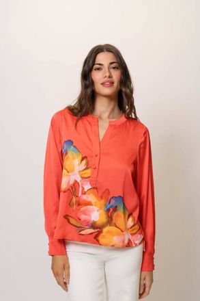 Hutch Rubin Top In Coral