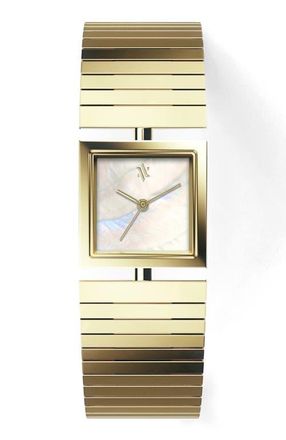Vanna Linea Gemstone Watch in White Pearl-Gold at Nordstrom