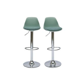 Miliboo Sgabelli da bar design verde-azzurro (set di 2) steevy