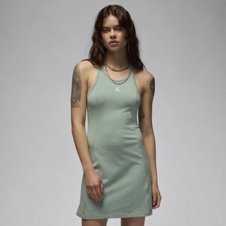 Nike Jordan Womens Jordan Slim Knit Dress in Green | FN5694-304