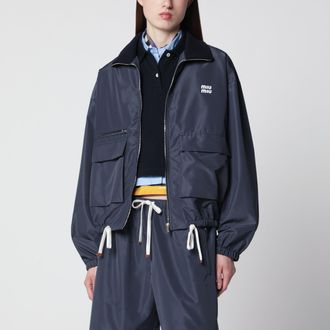 Miu Miu Tela Tec lightweight windproof blouson in blue