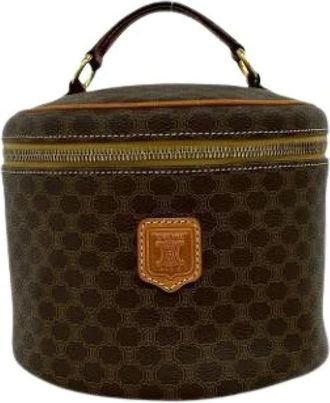 Celine Pre-owned Handbags, female, Brown, Size: ONE SIZE Pre-owned Vintage Vanity Bag