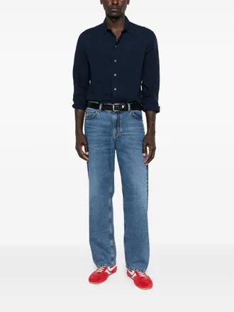 Emporio Armani Linen Blend Shirt - Navy