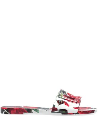 Dolce & Gabbana Floral Slide Sandals