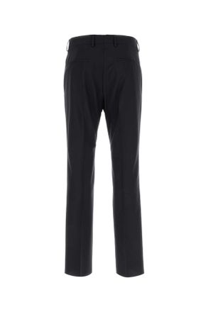 Valentino Garavani Mens Dark Blue Wool Blend Pant Navy Exterior: Mohair Pantaloni Trousers
