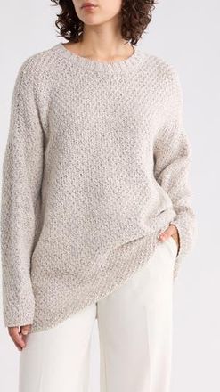 Eileen Fisher Organic Cotton Tunic Sweater in Sea Salt at Nordstrom Rack, Size Xx-Small