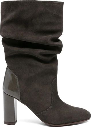 Chie Mihara 90 mm Eychel soepelvallende leren laarzen - Grijs