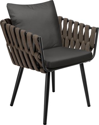 Clp Silla De Jard&iacute;n Lombardia Taupe Con Coj&iacute;n De Asiento Antracita
