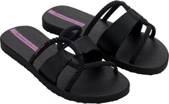 Ipanema Diversa Slide Sandal in Black/Lilac at Nordstrom, Size 6