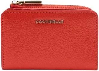 Coccinelle Portacarte Metallic Soft - - Accessories - Donna - Rosso - ONE SIZE
