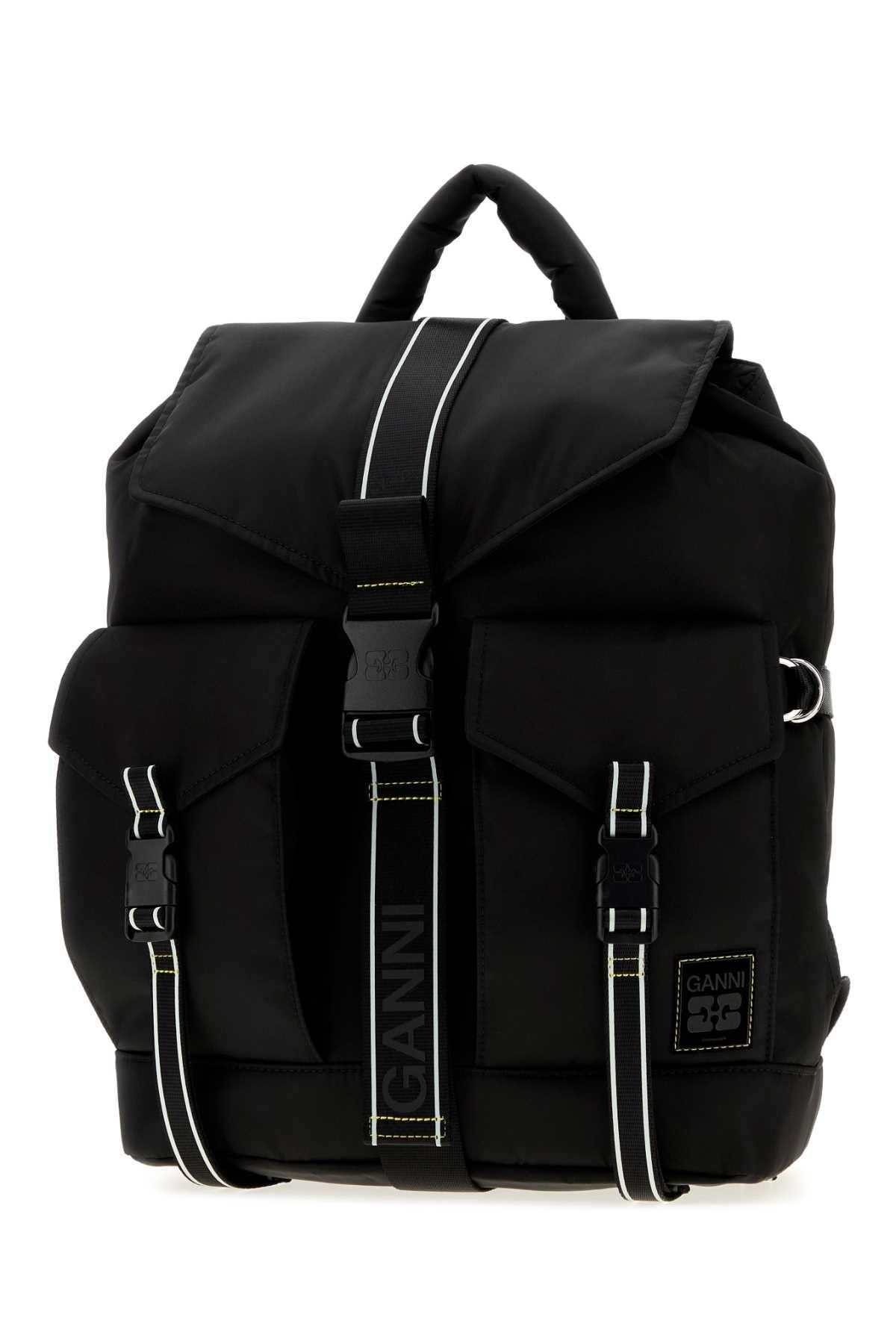 Celine Vintage Macadam Canvas Black Pvc Backpack Bag (Pre-Owned