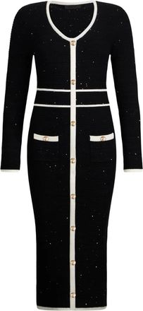 Liu Jo Abito midi con paillettes - Nero