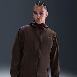 Nike Mens Unlimited Repel Hooded Versatile Jacket in Brown | FB7551-237