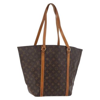 Louis Vuitton Shopping Sac Monogram Canvas Brown Canvas Handbag (Pre-Owned)