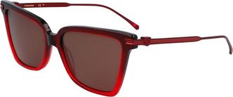 Ferragamo SF2036S 615 Womens Sunglasses Red Size 56