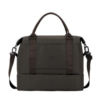 Generic Large-Capacity Weekend Gym Bag,Compatible For Women Travel Cabin with Shoes Compartment Shoulder Zipper Duffle(Black)