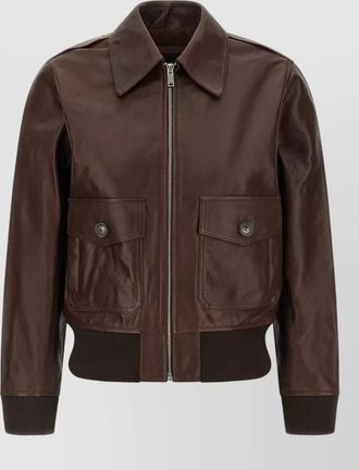 A.P.C. leather gaelle blouson jacket