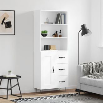 Berkfield Home Highboard White 69.5x34x180 cm Engineered Wood