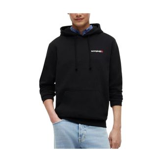 Tommy Jeans Hoodies & sweatvesten, Heren, Zwart, M, Katoen, Reg Entry DNA Hoodie