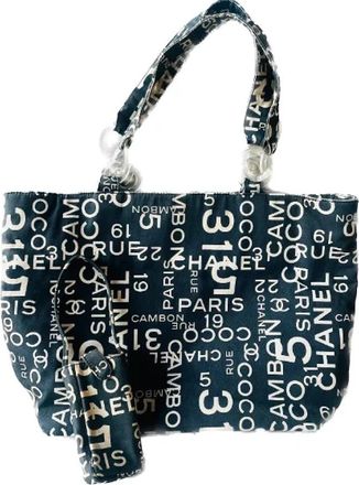Chanel Pre-owned Canvas chanel-bags - Dames - Vintage Shopper - Zwart - ONE Size - Katoen - Vintage