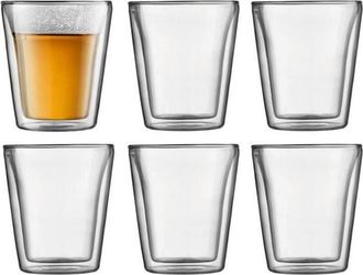 Bodum Canteen Set 6 Verres Double Paroi 0.2 L Transparent