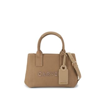Carvela Womens Canvas Lidia Micro Tote Bag - Tan - One Size