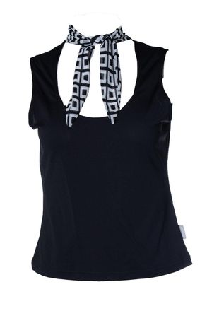 Versace jeans couture, Black scarf top