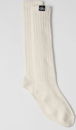 Alo | Scrunch Socks in Bone, Size: Medium