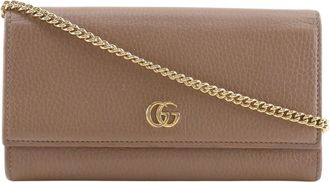 Gucci Beige Leather Chain/Shoulder Wallet (Pre-Owned)