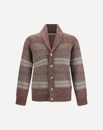 Brunello Cucinelli V-neck button Cardigan Male 52
