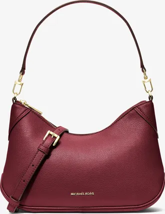 Michael Kors Jet Set Medium Leather Convertible Crossbody Bag