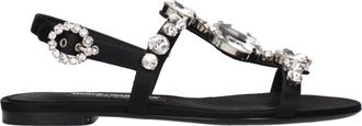 Dolce & Gabbana Dolce&Gabbana Mujers Sandalias de sat&eacute;n negro