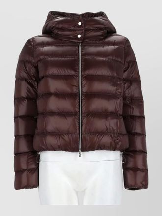 Herno hooded quilted coat elastic cuffs