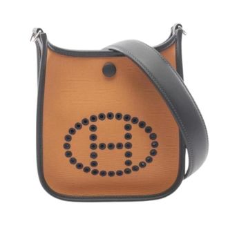 Herm&egrave;s Pre-owned Canvas Shoulder Bag - Dames - Pre-owned - Bruin - Maat: ONE Size Leer