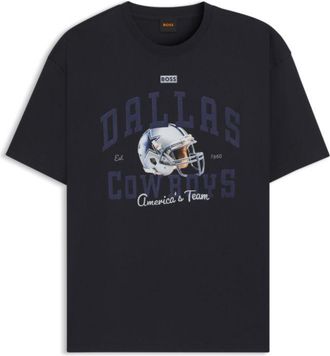 BOSS x DALLAS COWBOYS T-shirt with helmet graphic