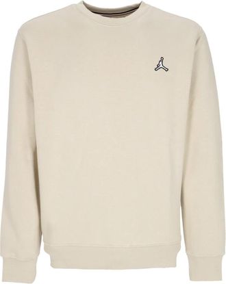 Nike Jordan Fleece Crewneck Sweatshirt - Heren - Sportshirts - Beige - XL - Katoen - Fitness
