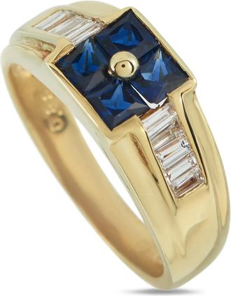 Luxury Bazaar Anello con diamanti e zaffiro - Oro